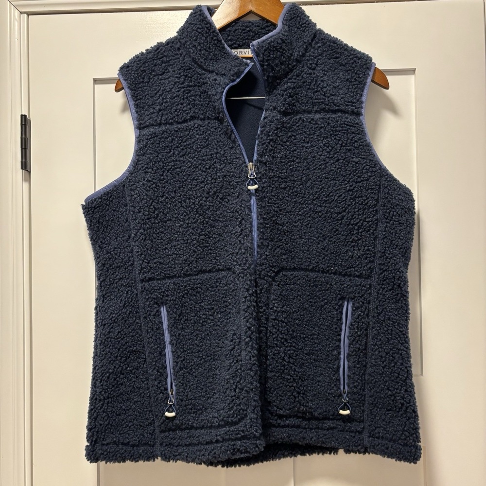 Orvis Women's Sherpa Fleece Vest Navy Size Large